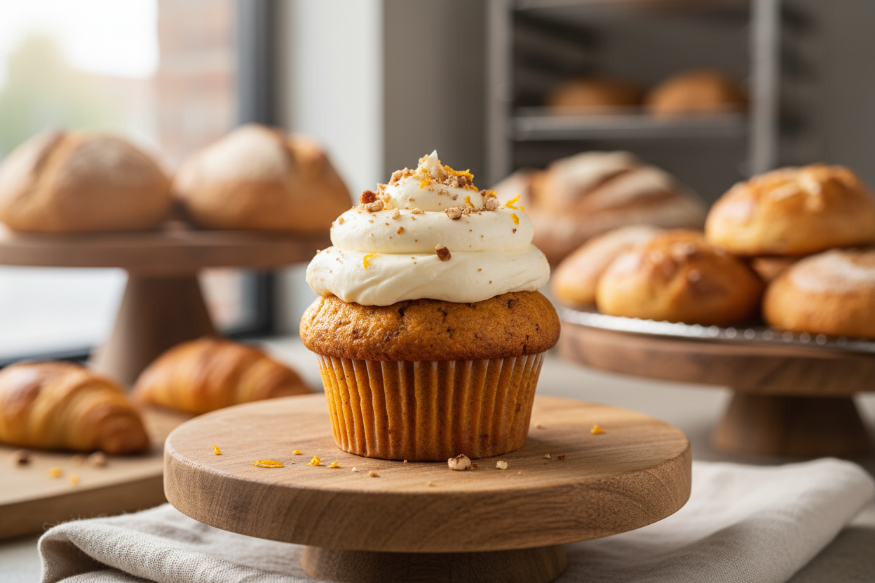 Sweet potato cupcake bakery photo